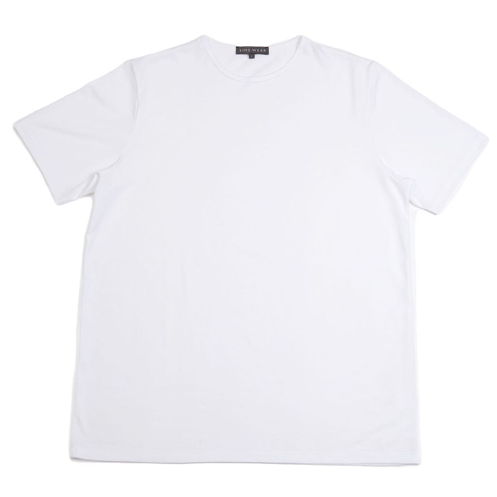 Men's Supima Cotton T-Shirt White Small Sims Wear