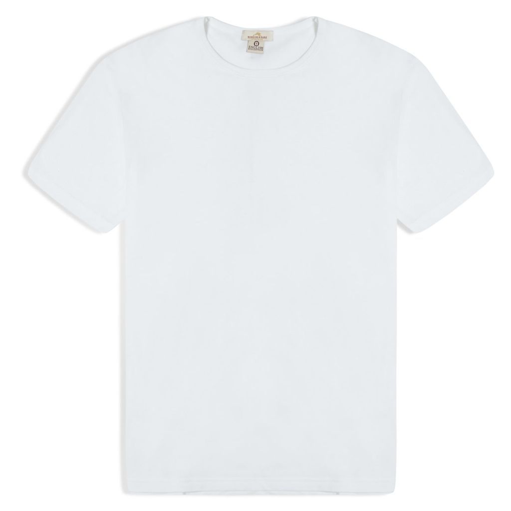 Men's T-Shirt - White Small Burrows & Hare
