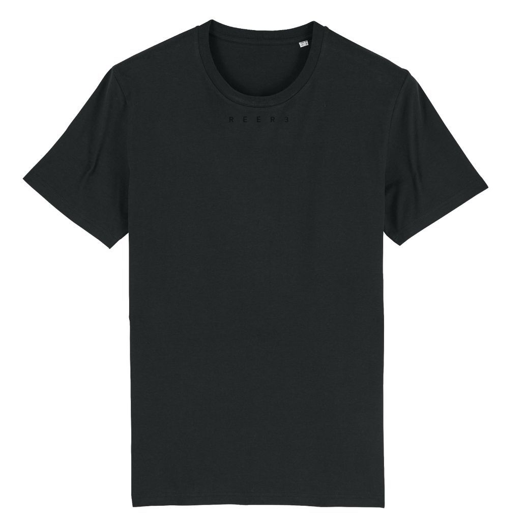 Men's T-Shirt, Black, Logo Print Black Extra Small REER3