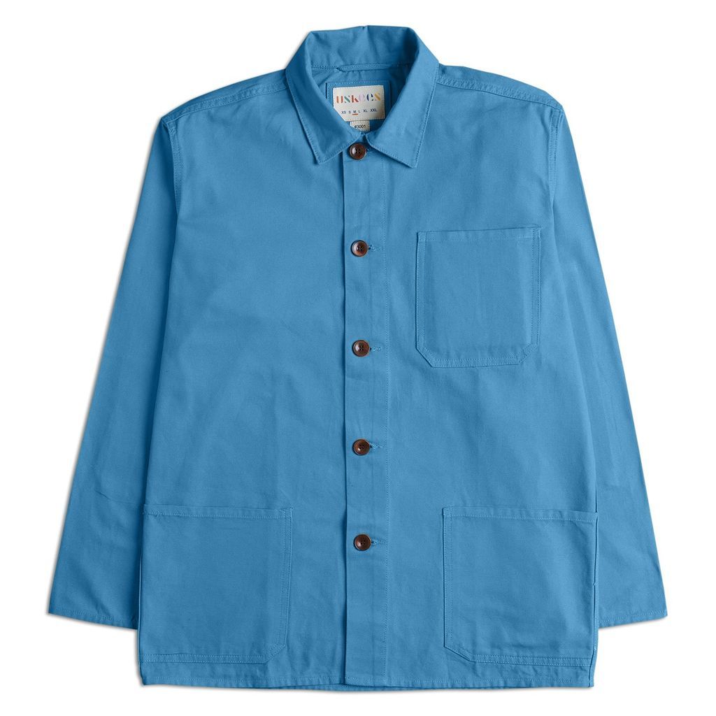 Men's The 3001 Buttoned Overshirt - Bright Blue Small Uskees