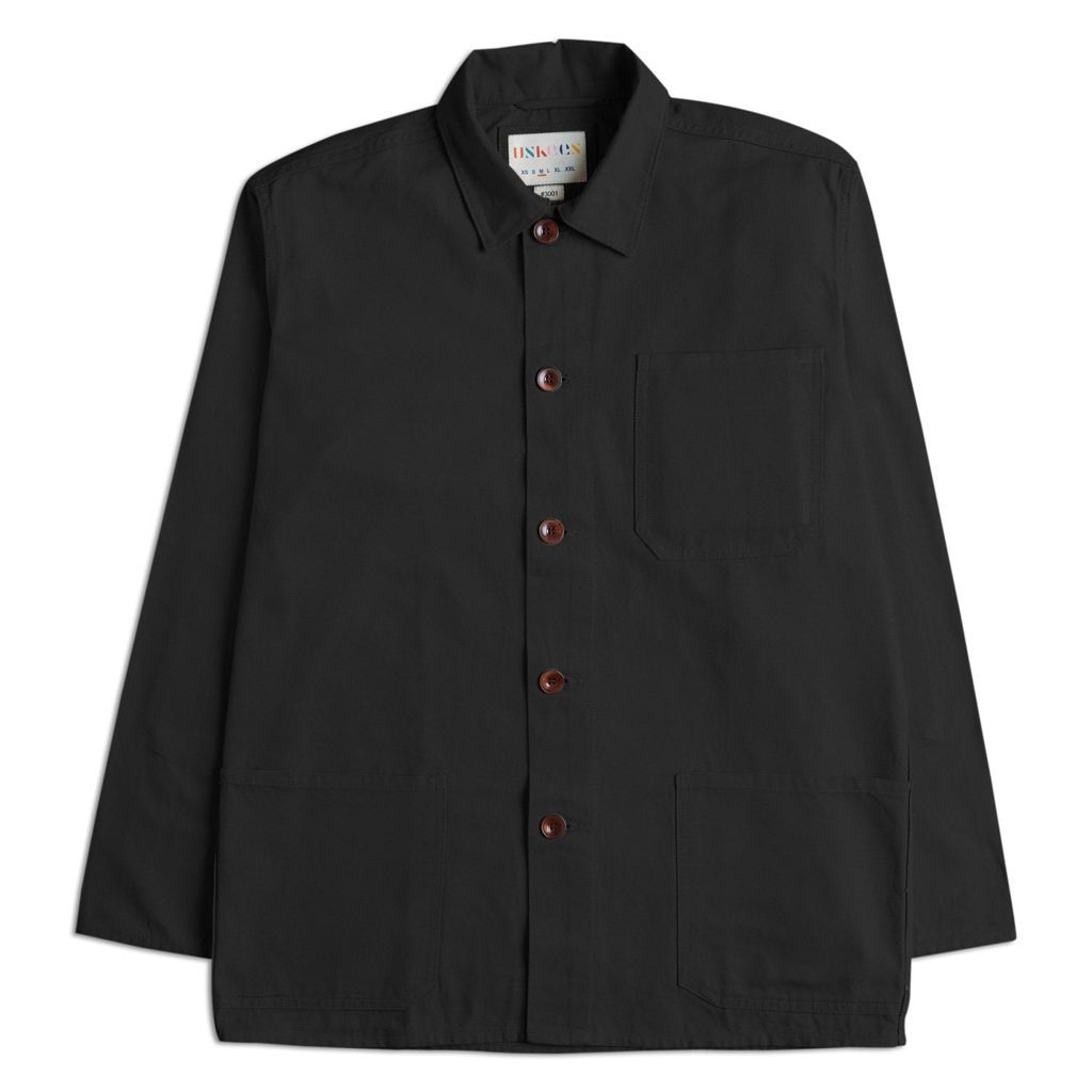 Men's The 3001 Buttoned Overshirt - Faded Black Extra Small Uskees