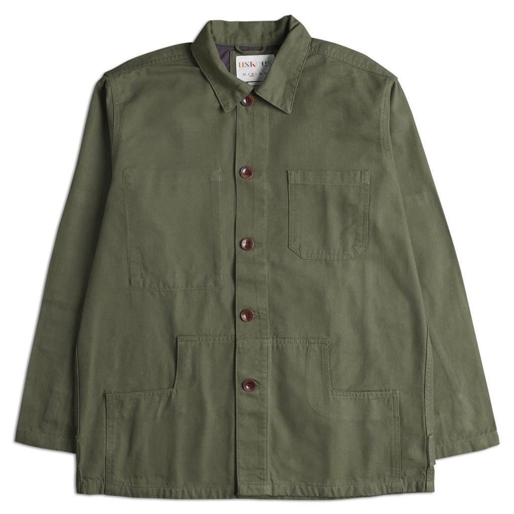 Men's The 3004 Buttoned Jacket - Army Green Small Uskees