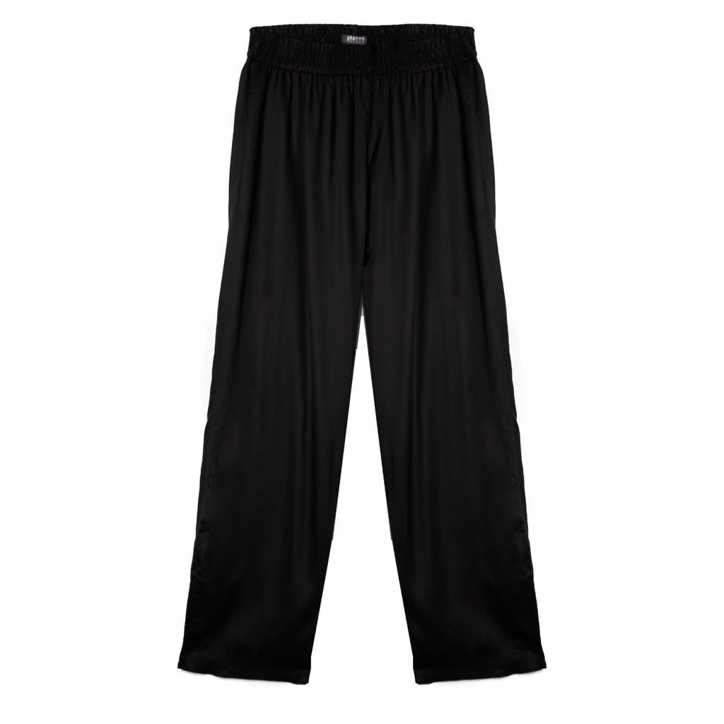 Men's Vegan Silk Bamboo Trousers Black Large Kokoro Organics