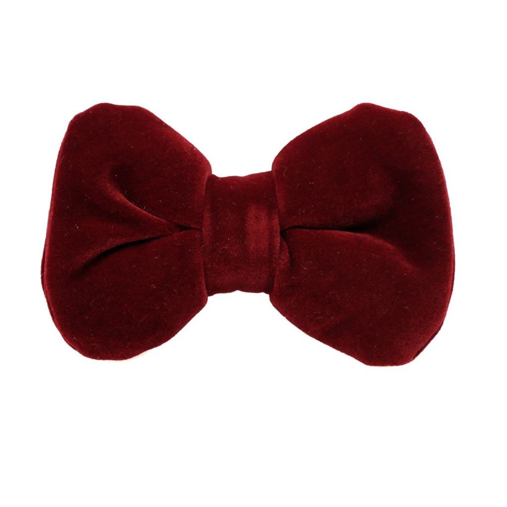 Men's Velvet Pretied Bow Tie - Red DAVID WEJ