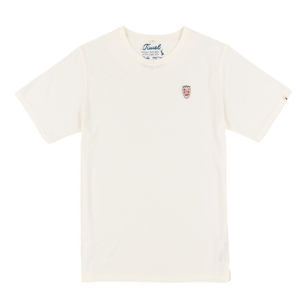 Men's White Krispi T-Shirt Small TIWEL