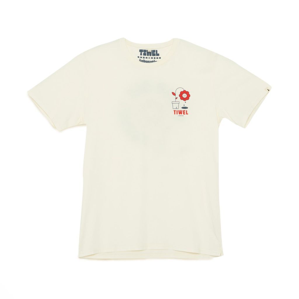 Men's White Ubt-Felicity T-Shirt By Un Buen Tipo Small TIWEL