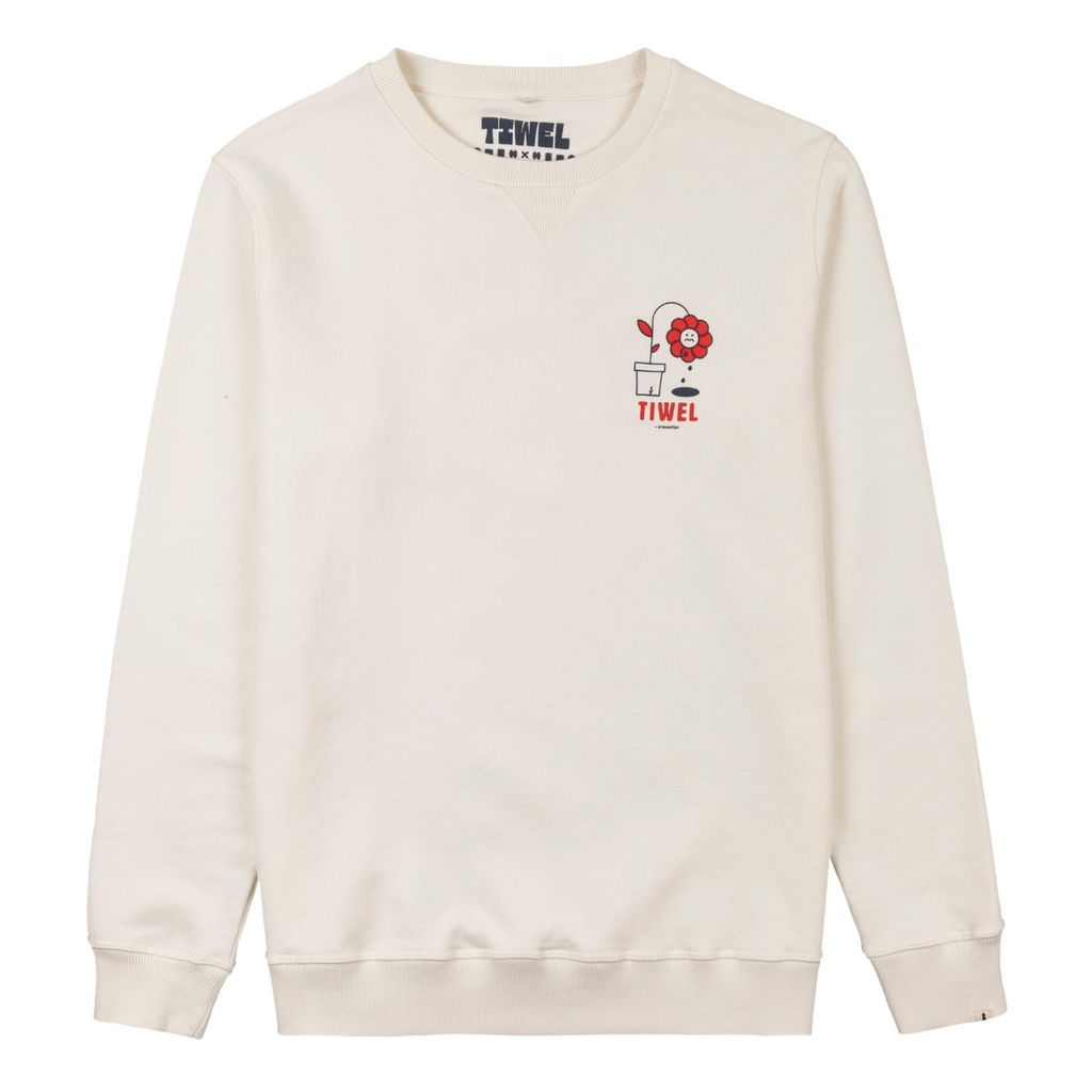 Men's White Ubt-Pooley Sweatshirt By Un Buen Tipo Small TIWEL