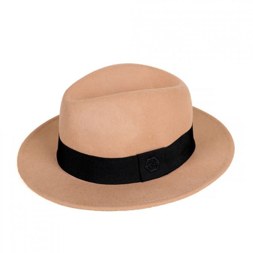 Men's Wool Fedora Hat -- Beige DAVID WEJ
