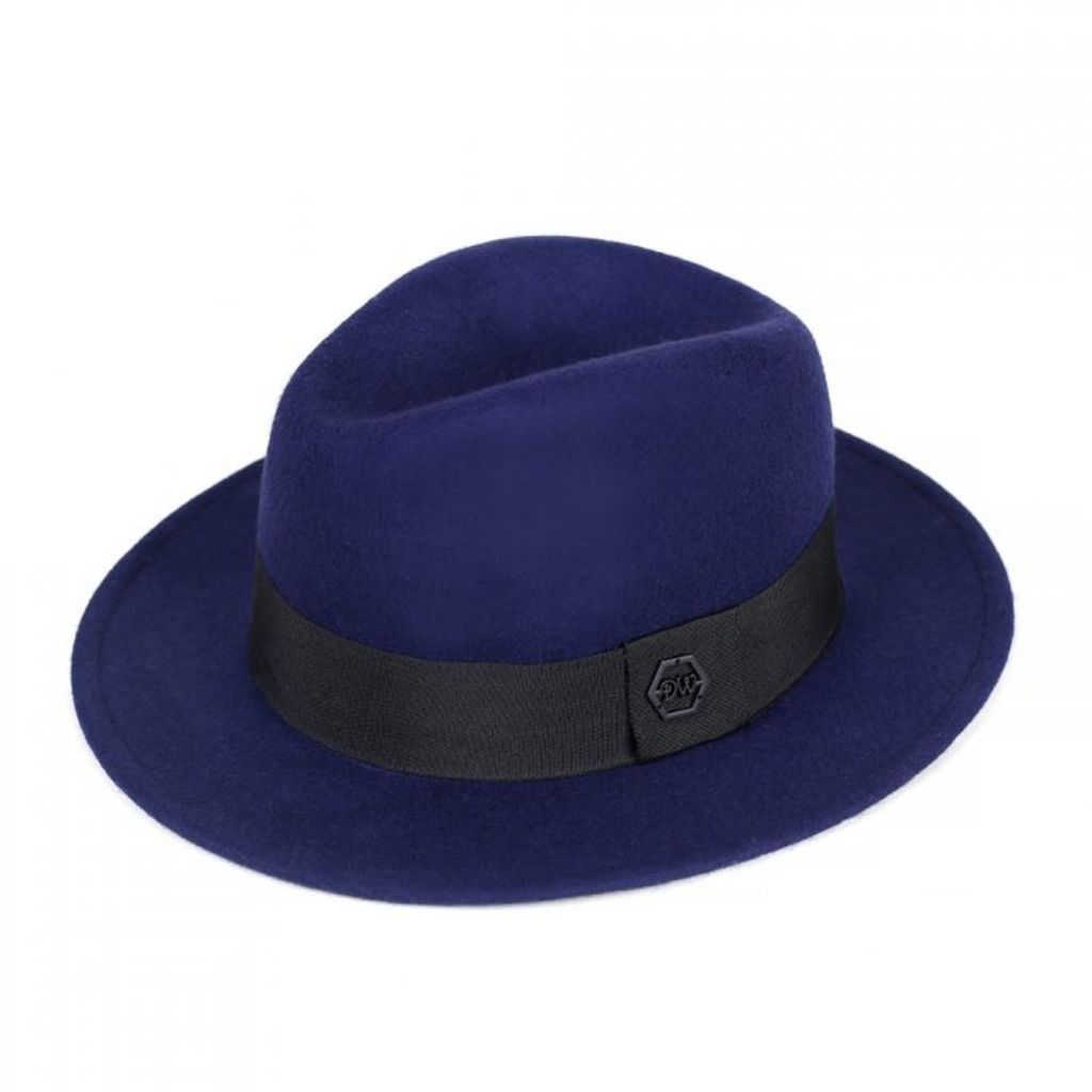Men's Wool Fedora Hat - Navy DAVID WEJ