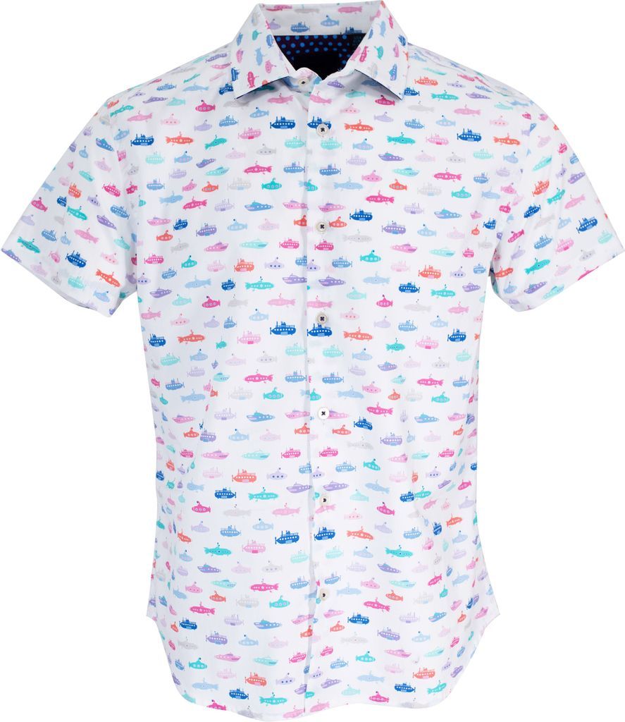 Men's Yellow / Orange / Blue George Subs Shirt In White Small Lords of Harlech