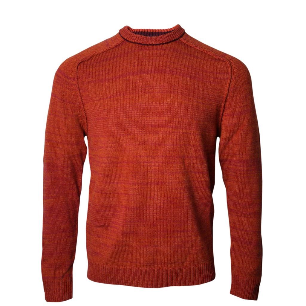Men's Yellow / Orange / Red Crosby Crewneck Sweater In Rust Medium Lords of Harlech