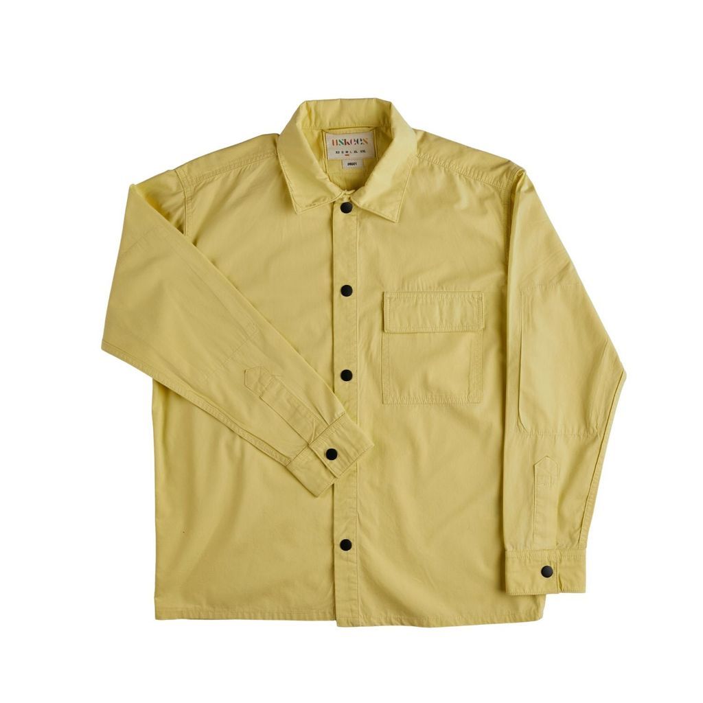 Men's Yellow / Orange 6001 Lightweight Buttoned Overshirt - Banana Small Uskees