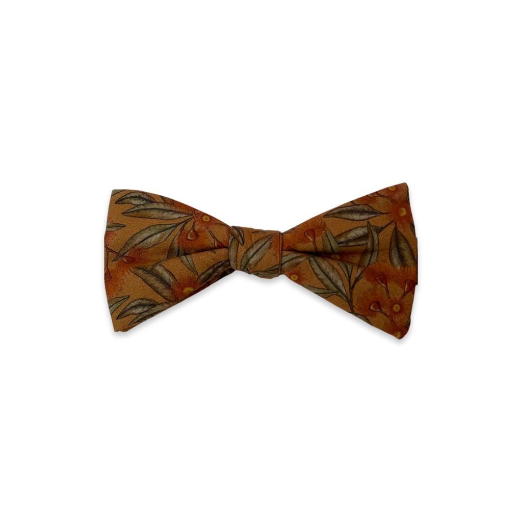 Men's Yellow / Orange Bow Tie - Flowering Gum Terracotta One Size Peggy and Finn