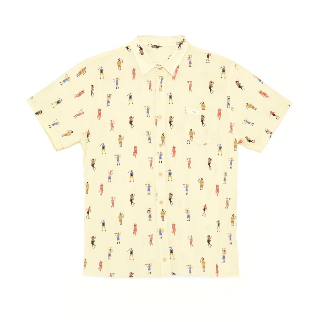 Men's Yellow / Orange Friends Shirt Small TIWEL