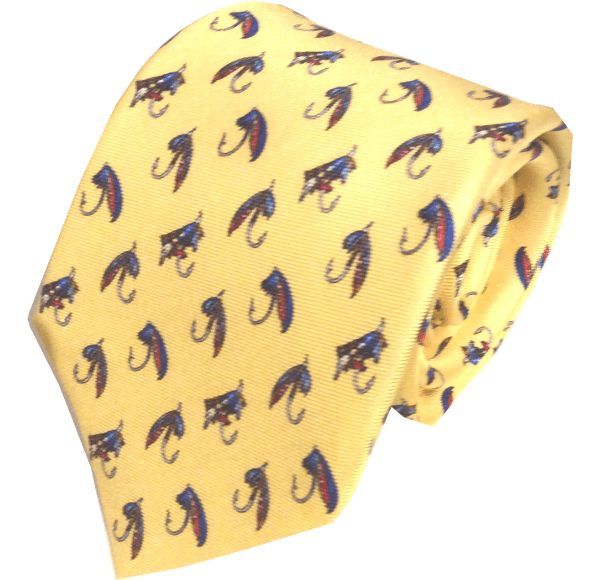 Men's Yellow / Orange Show Me Your Fly Tie One Size Lazyjack Press