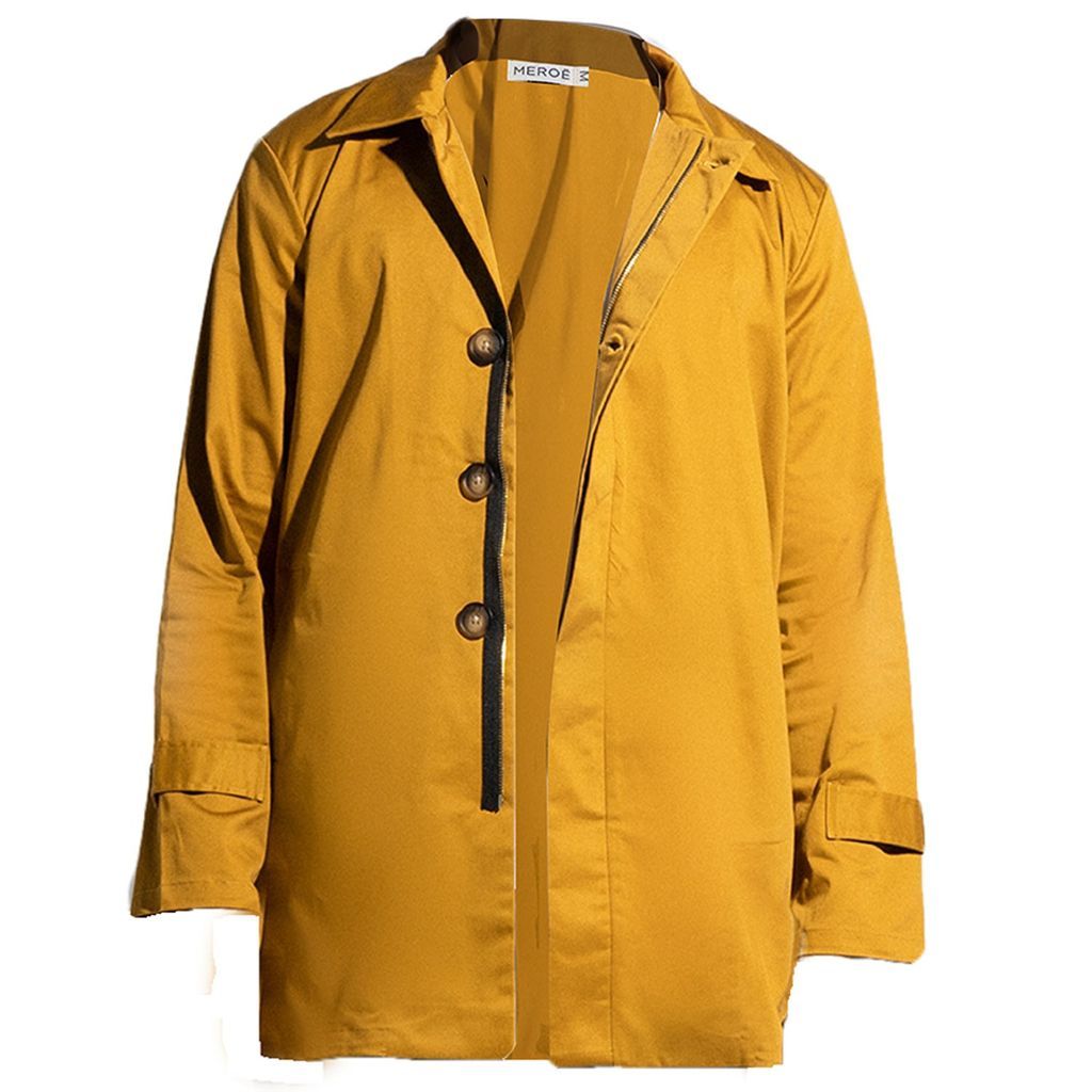 Men's Yellow / Orange Single-Breasted Coat - Yellow & Orange Small MEROË