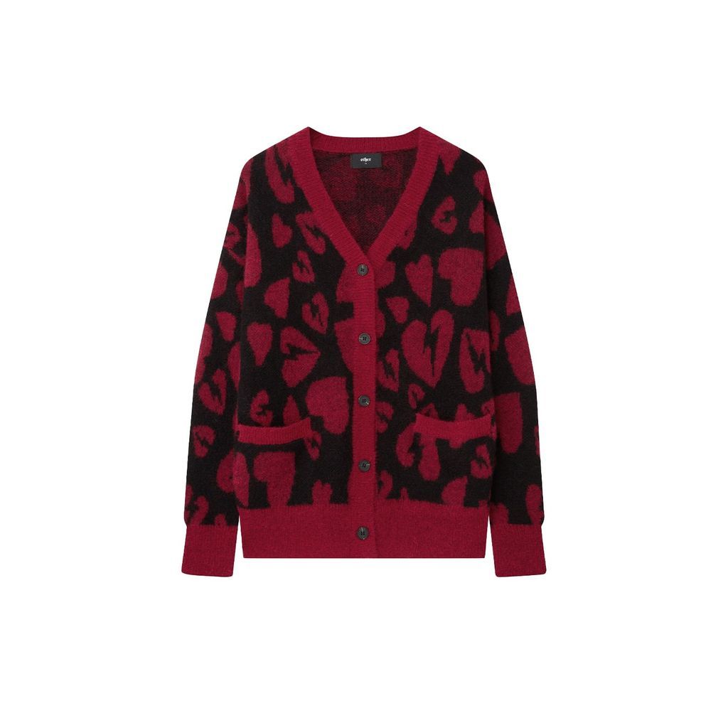 Red Mens Heartbreaker Cardigan Extra Small Wolf & Badger