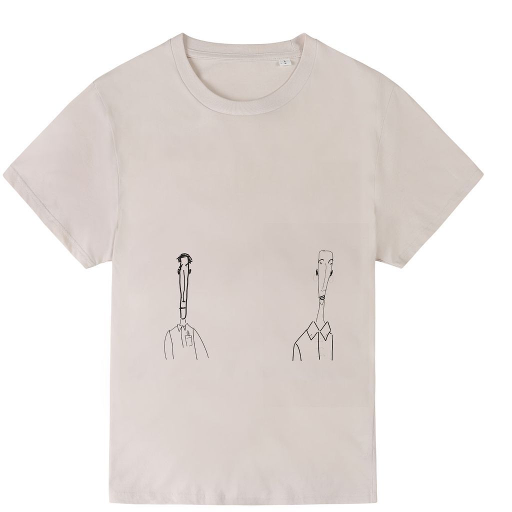 Reticent People - Men's Organic Cotton Vintage-White T-Shirt Medium LaneFortyfive