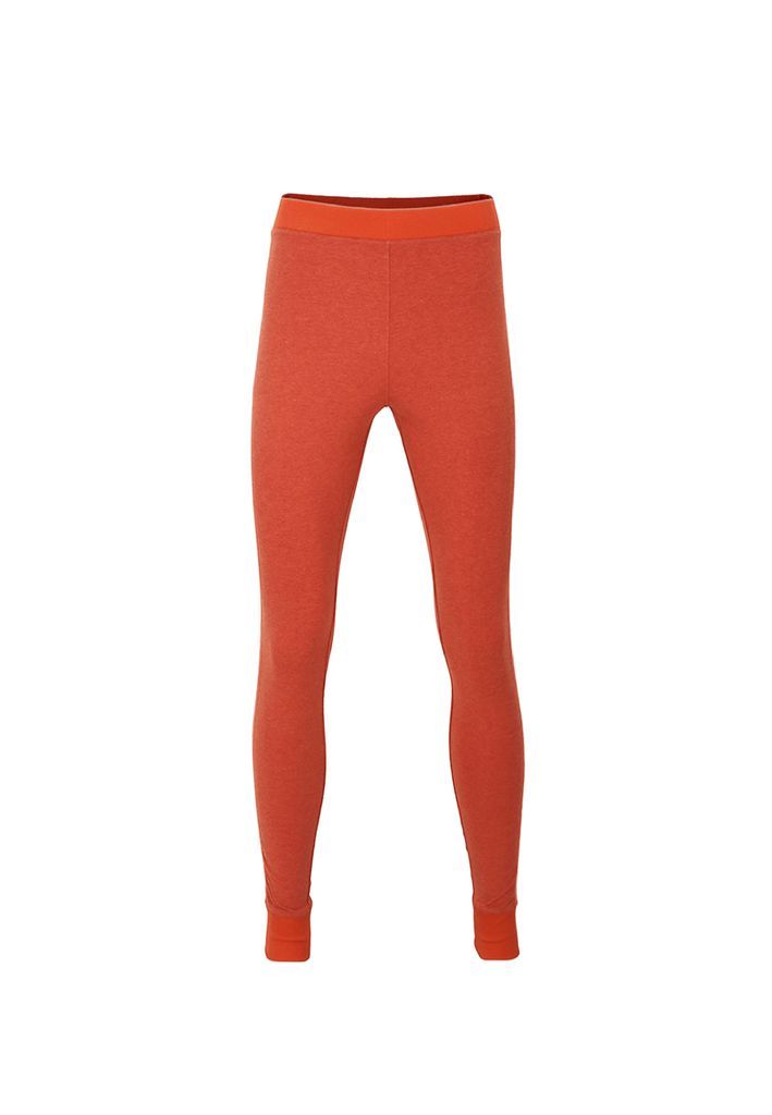 Yellow / Orange Men - High Waist Cotton Mélange Leggings I Casual Workout Pants - Oriele Orange - Yvette Cool Mb2 Small Yvette LIBBY N'guyen Paris