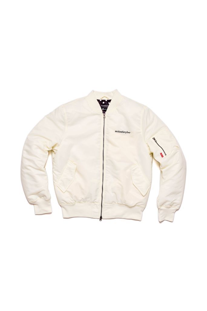 Men's Neutrals Amr Bomber Jacket - Cream Extra Small SECTION 35