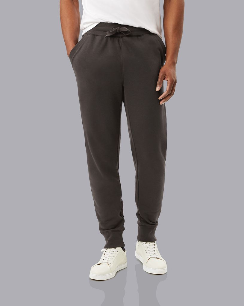 Cotton Jersey Joggers - Charcoal