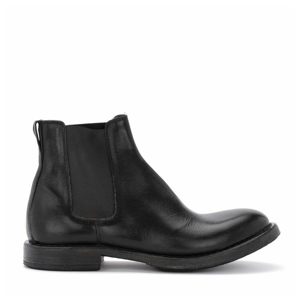 Cusna Boot Made Of Black Leather With Elastic Inserts