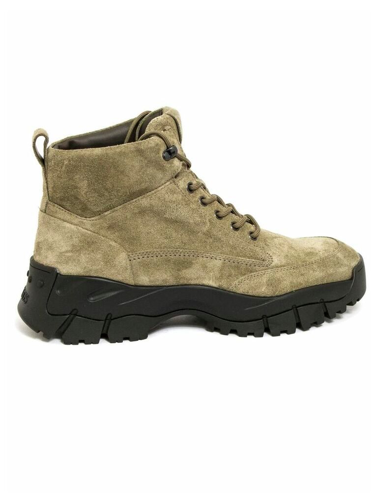 Tods Beige Suede Trekking Style Ankle Boots