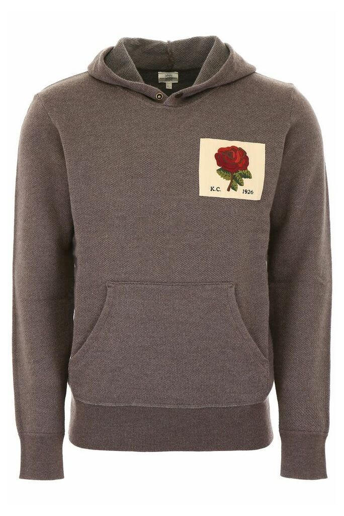 Kent & Curwen Hoodie With Rose Patch