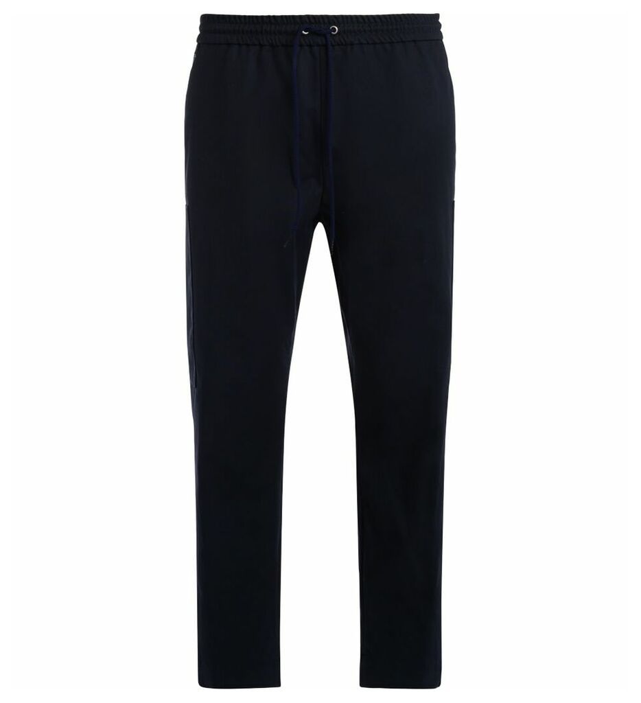 Kenzo Blue Cotton Trousers With Multicolor Details