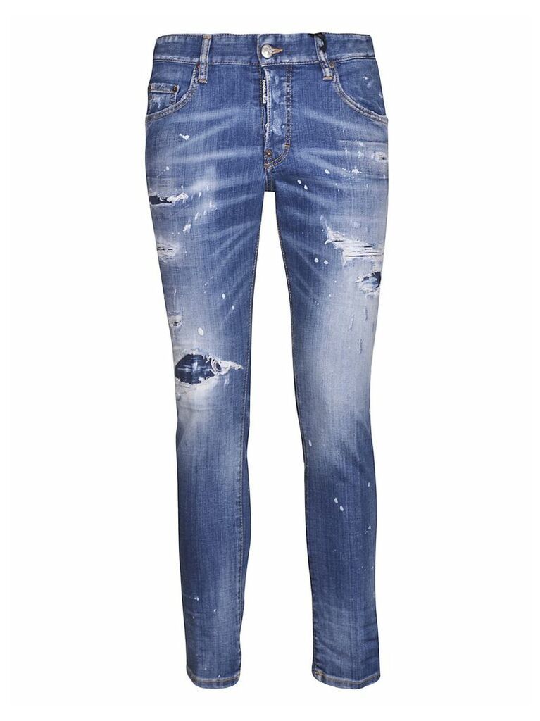 Dsquared2 Distressed Fade Effect Jeans