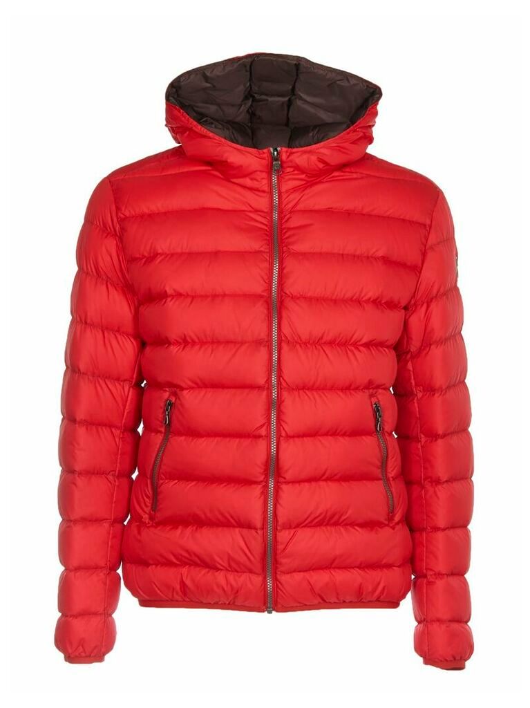 Colmar Red And Brown Down Jacket With Hood