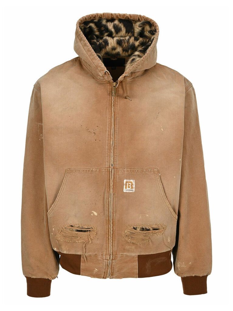 R13 Distressed Hooded Jacket