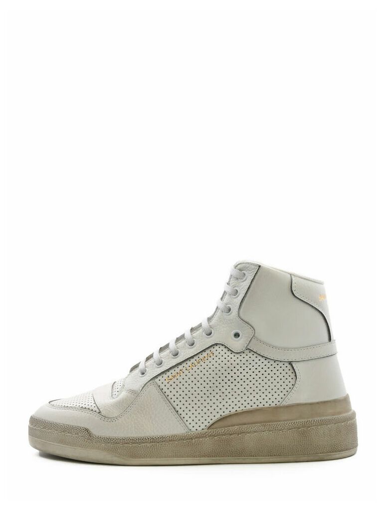 High Sneakers White Leather