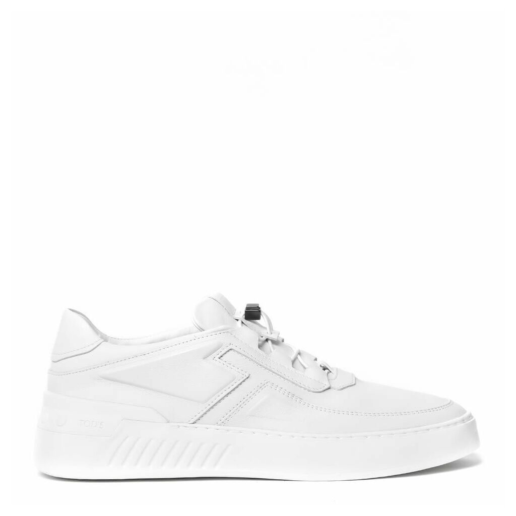 White No Code X Leather Sneaker