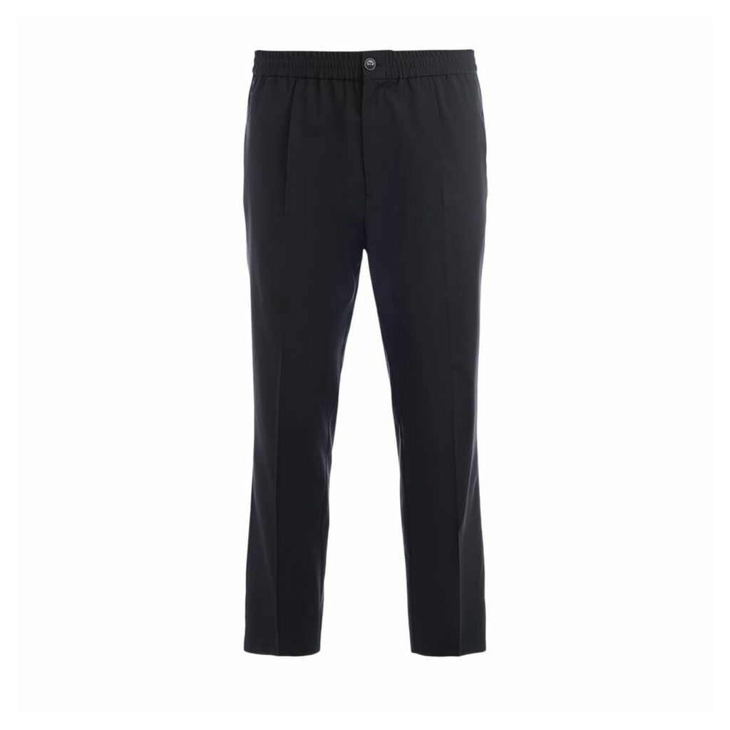 Ami Trousers In Cool Black Wool