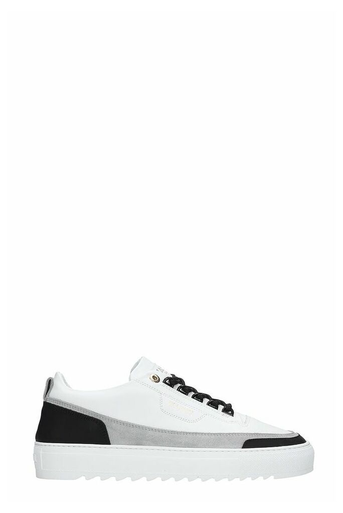Firenze Sneakers In White Suede And Leather
