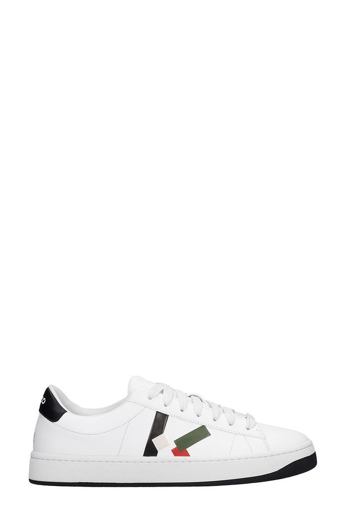 Kourt K Sneakers In White Leather