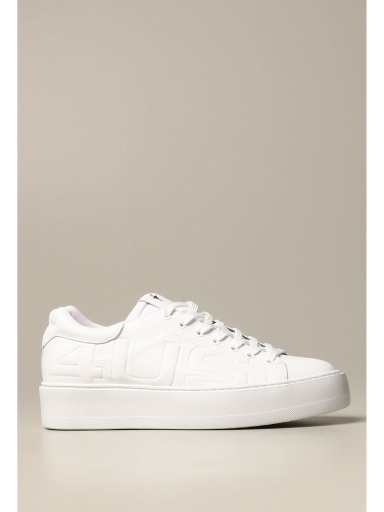 Sneakers Paciotti 4us Sneakers In Leather With Embossed Logo