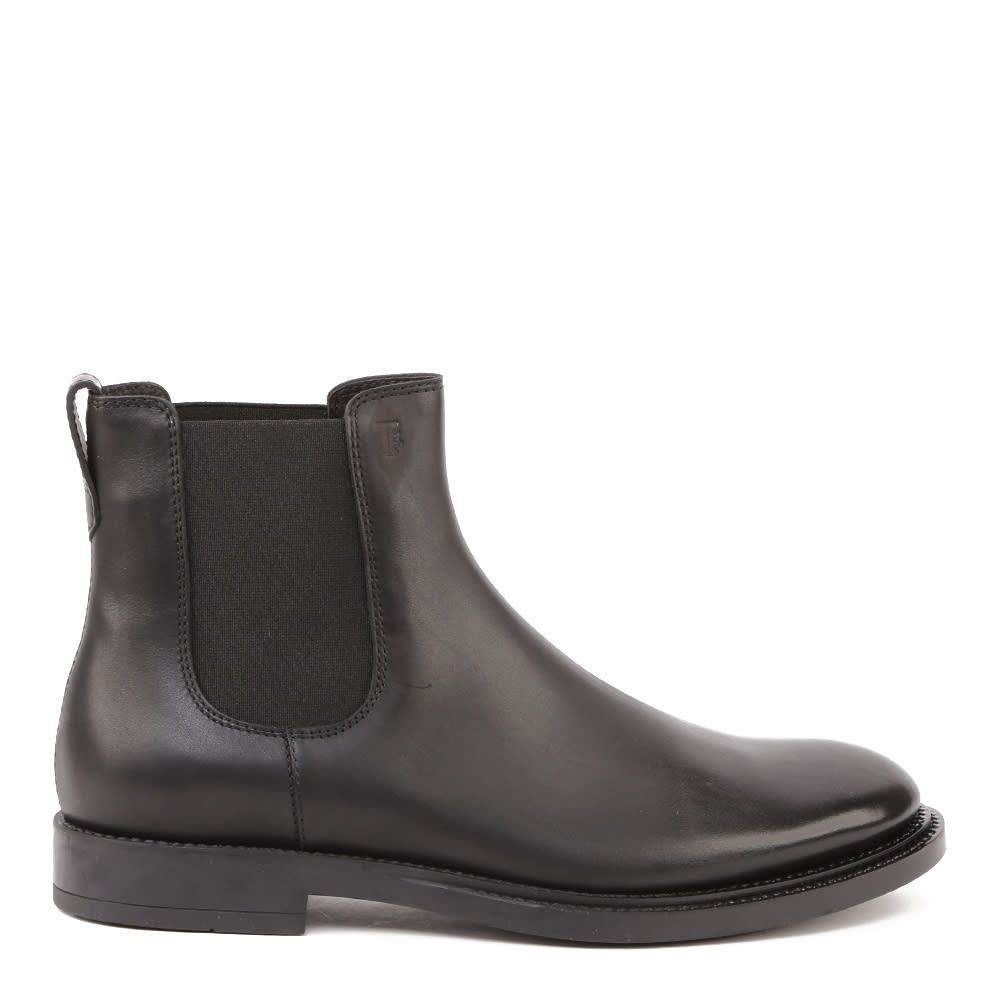 Chelsea Boots In Leather With Embossed Logo