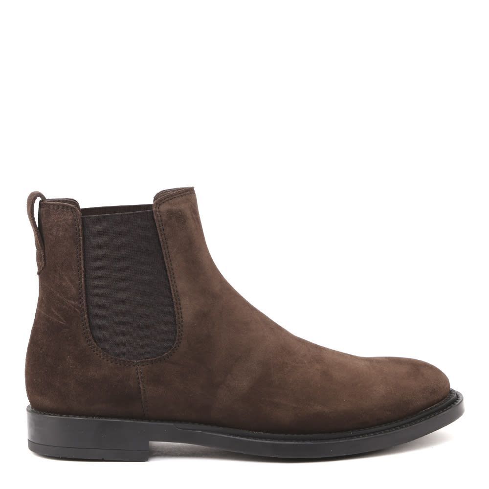 Chelsea Boots In Suede With Embossed Logo