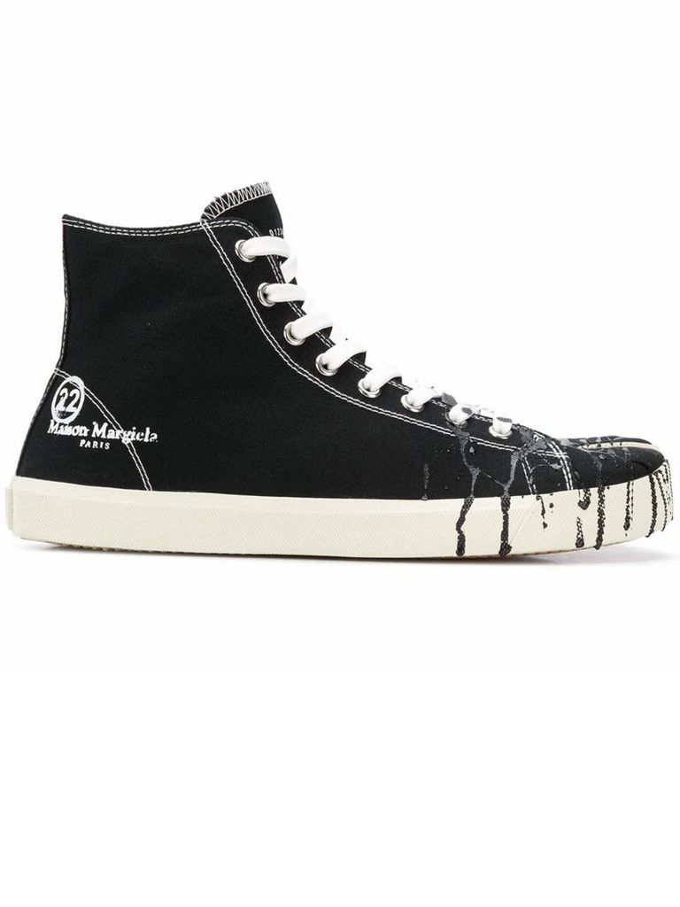 Black Canvas Tabi Sneakers