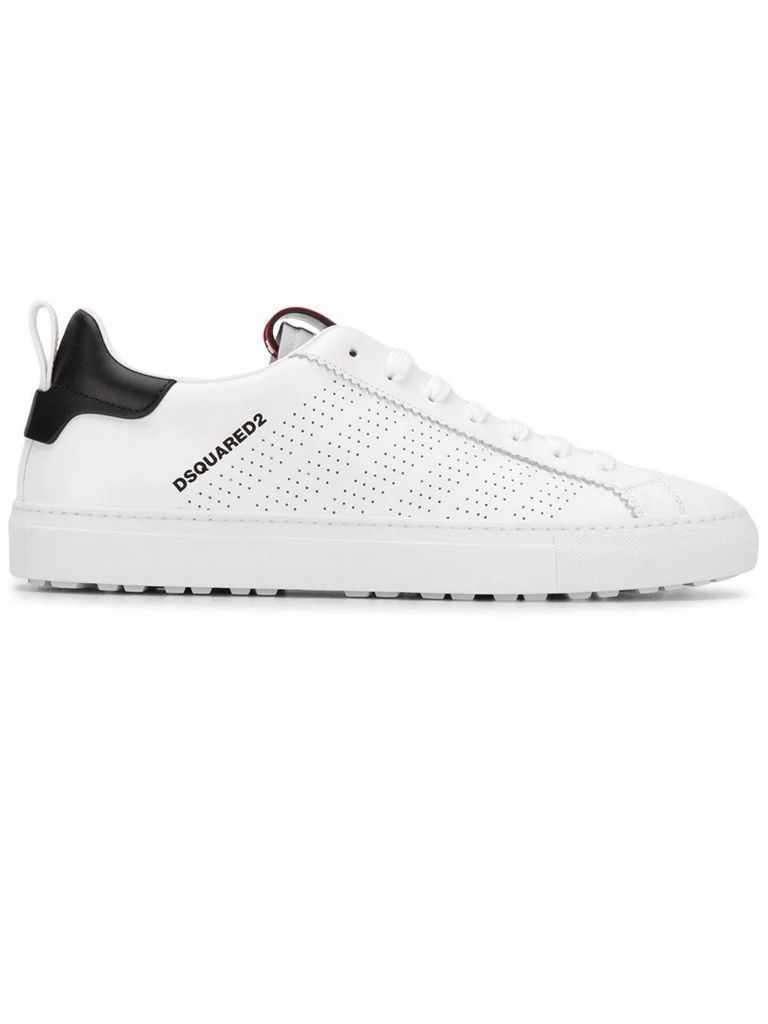 White Leather Sneakers Dsquared2
