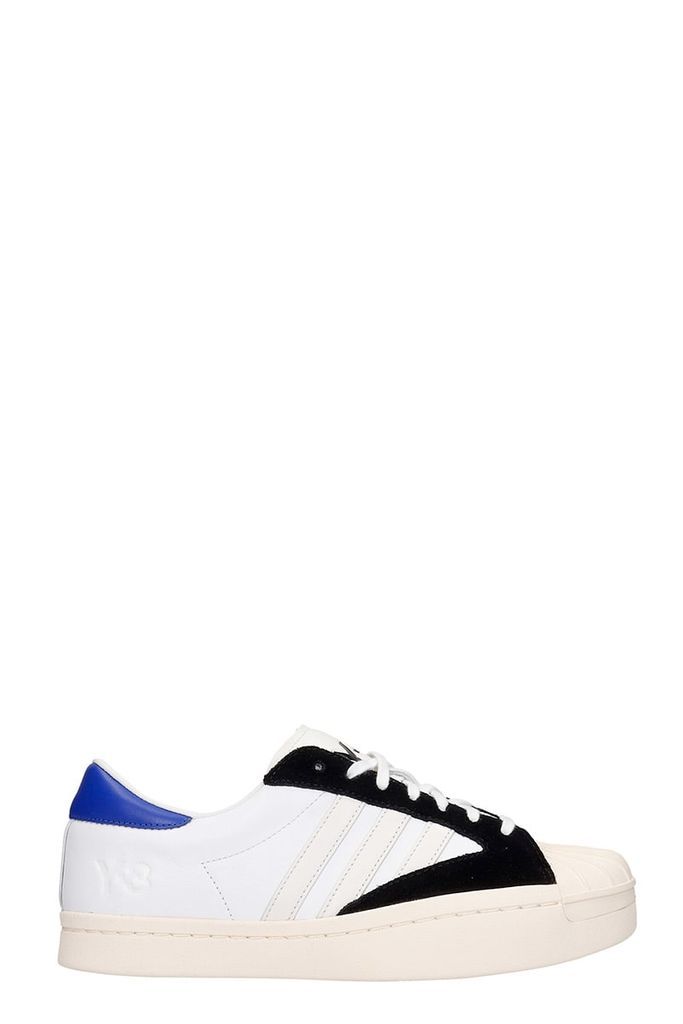 Yohji Star Sneakers In White Suede And Leather