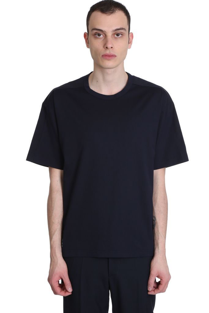 T-shirt In Blue Cotton And Nylon