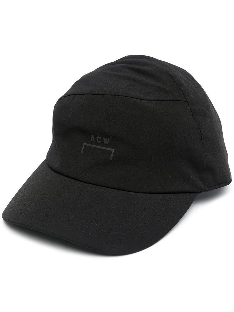 Nylon Hat With Logo Print