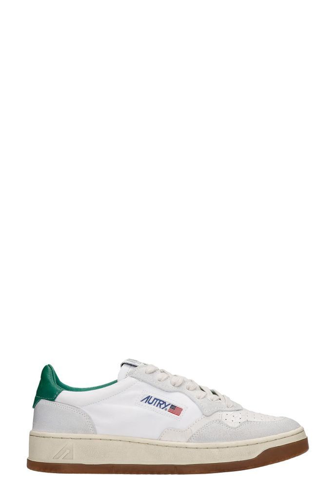 Autry 01 Sneakers In White Synthetic Fibers