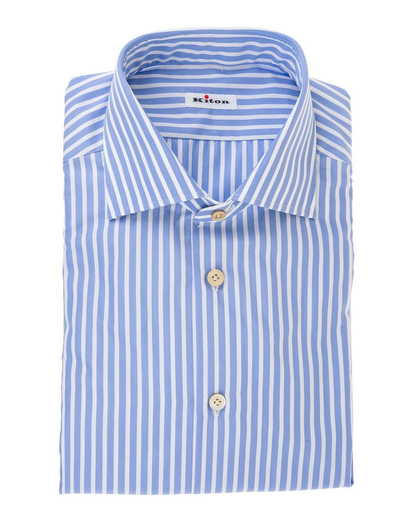 Blue Cotton Classic Button-up Shirt