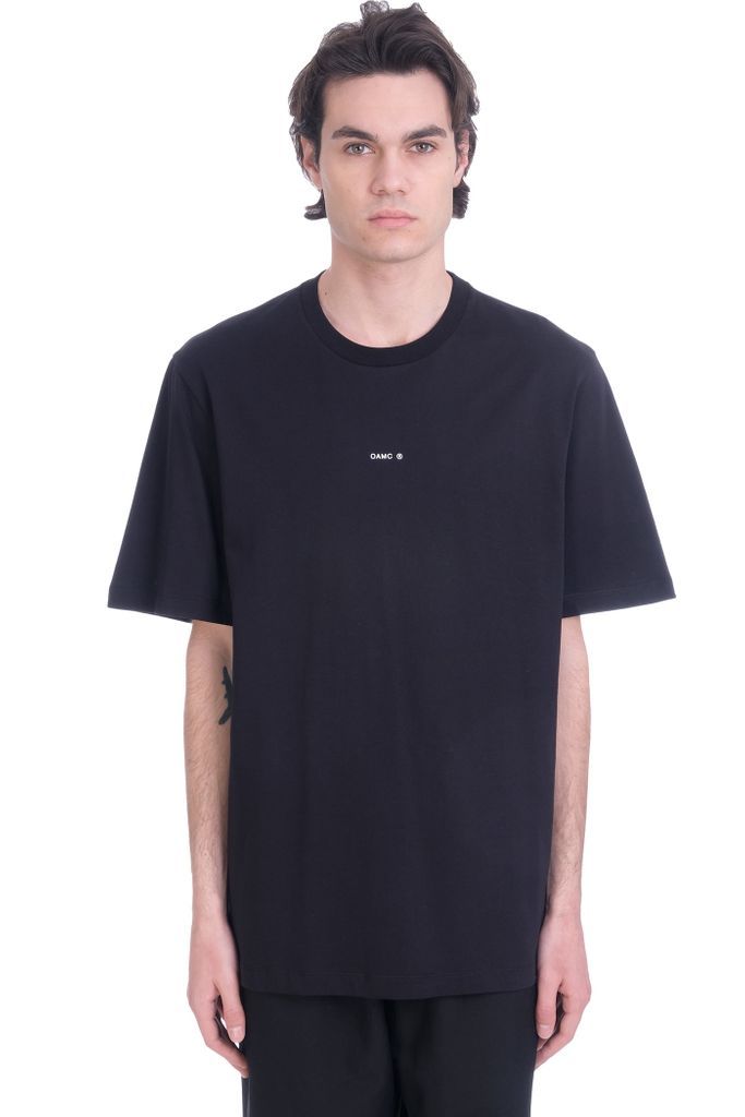 Outline T-shirt In Black Cotton
