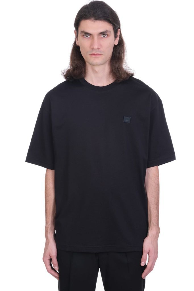 Exford Face T-shirt In Black Cotton