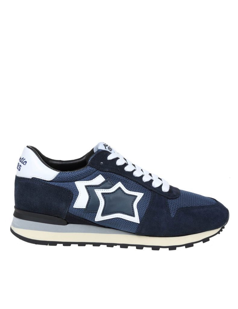 Argo Sneakers In Suede And Canvas Color Blue